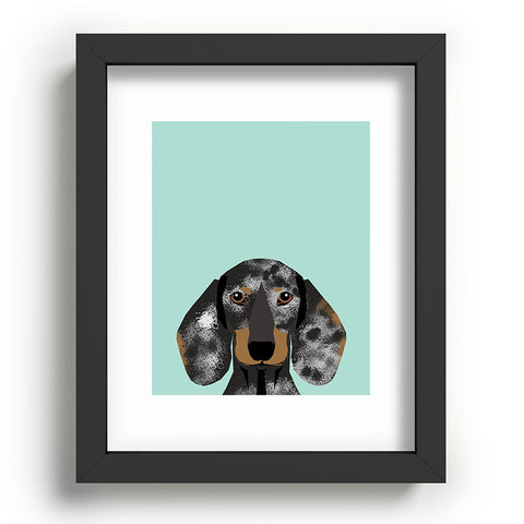 Petfriendly Doxie Dachshund merle Recessed Framing Rectangle