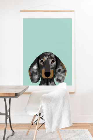 Petfriendly Doxie Dachshund merle Art Print And Hanger