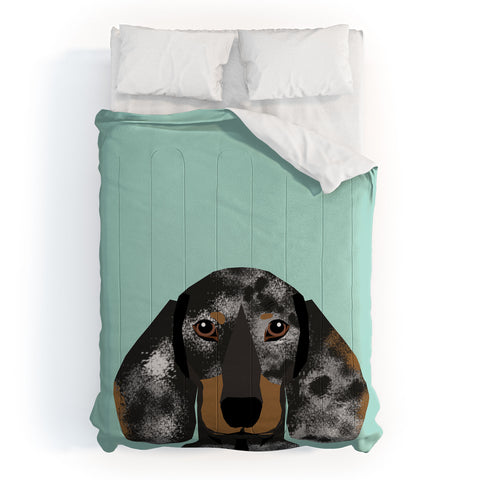 Petfriendly Doxie Dachshund merle Comforter