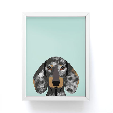 Petfriendly Doxie Dachshund merle Framed Mini Art Print