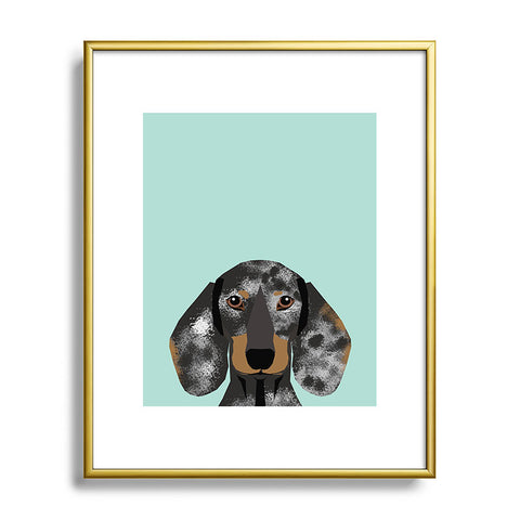 Petfriendly Doxie Dachshund merle Metal Framed Art Print