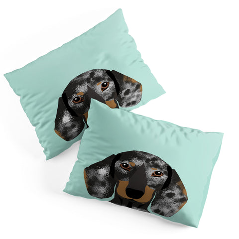 Petfriendly Doxie Dachshund merle Pillow Shams