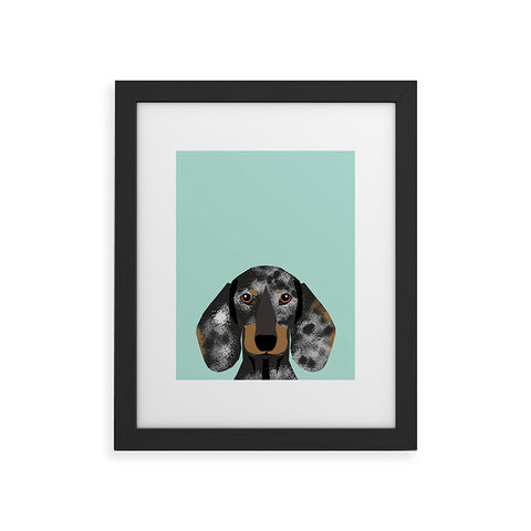 Petfriendly Doxie Dachshund merle Framed Art Print