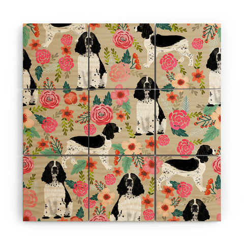 Petfriendly English Springer Spaniel Wood Wall Mural