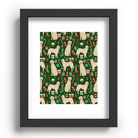 Petfriendly Golden Retriever festive christmas Recessed Framing Rectangle