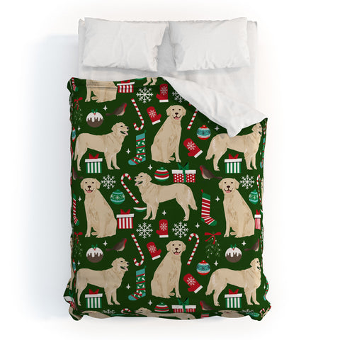 Petfriendly Golden Retriever festive christmas Duvet Cover