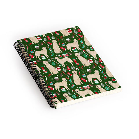 Petfriendly Golden Retriever festive christmas Spiral Notebook