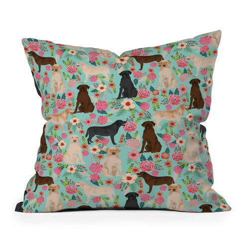 Petfriendly Labrador Retriever dog breed Throw Pillow