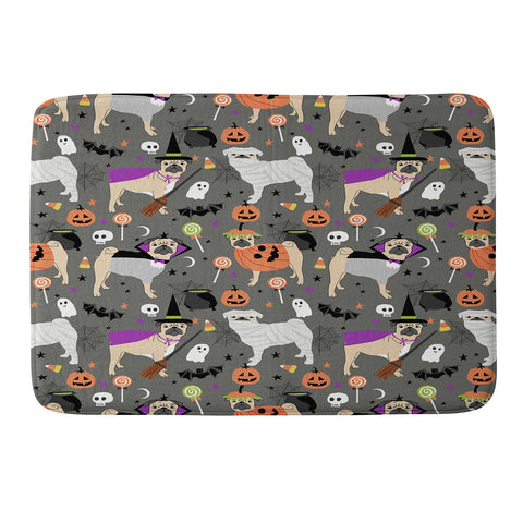 Petfriendly Pug halloween costumes mummy w Memory Foam Bath Mat
