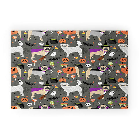 Petfriendly Pug halloween costumes mummy w Welcome Mat