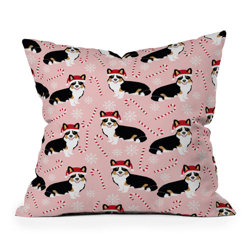 Petfriendly Tri Colored Welsh Corgi Throw Pillow