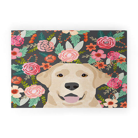 Petfriendly Yellow Lab dog portrait Welcome Mat