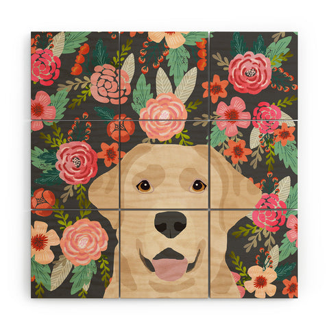 Petfriendly Yellow Lab dog portrait Wood Wall Mural