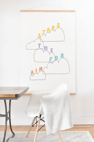 Phirst Aim for the stars Art Print And Hanger