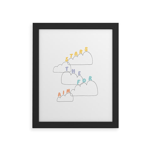 Phirst Aim for the stars Framed Art Print