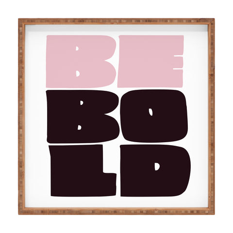 Phirst Be Bold black and pink Square Tray