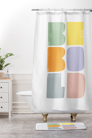 Phirst Be Bold Colors Shower Curtain And Mat