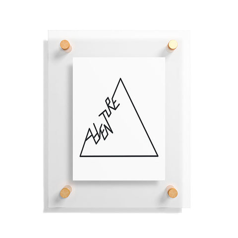 Phirst Black and white Adventure typo Floating Acrylic Print