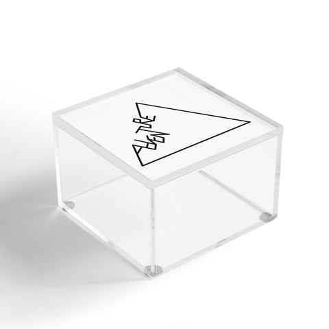 Phirst Black and white Adventure typo Acrylic Box