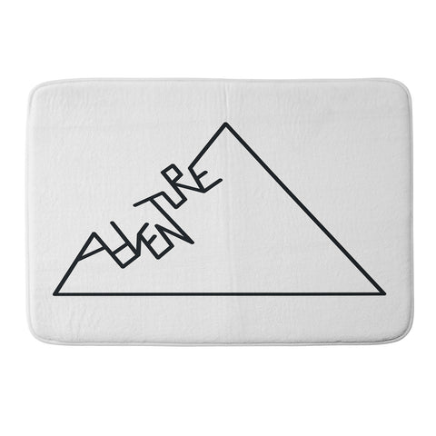 Phirst Black and white Adventure typo Memory Foam Bath Mat