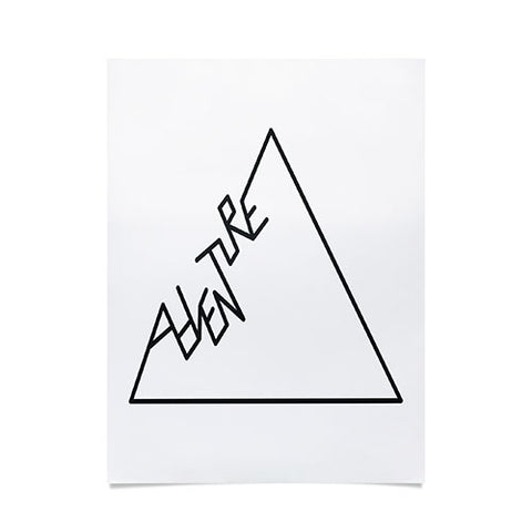 Phirst Black and white Adventure typo Poster