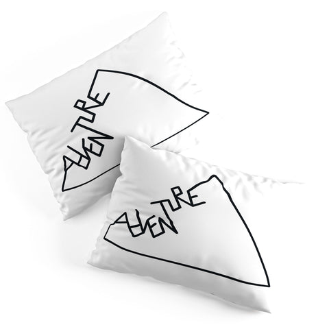 Phirst Black and white Adventure typo Pillow Shams