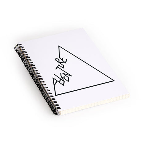 Phirst Black and white Adventure typo Spiral Notebook