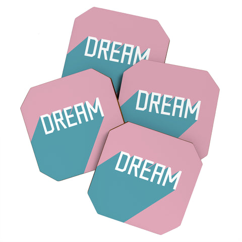 Phirst Dream Typography Coaster Set