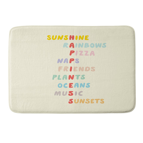 Phirst Favorite things Sunshine Memory Foam Bath Mat