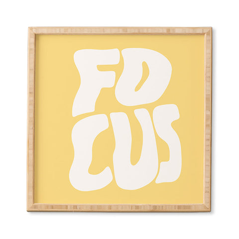 Phirst Focus yellow and white Framed Wall Art