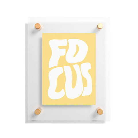 Phirst Focus yellow and white Floating Acrylic Print