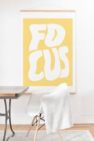 Phirst Focus yellow and white Art Print And Hanger
