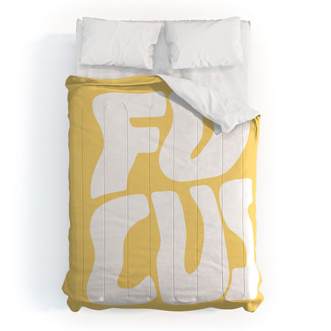 Phirst Focus yellow and white Comforter