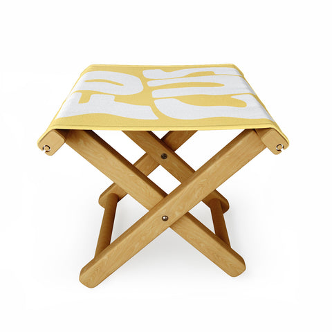 Phirst Focus yellow and white Folding Stool