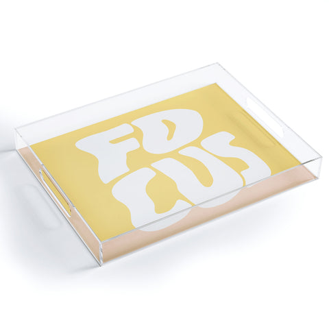 Phirst Focus yellow and white Acrylic Tray