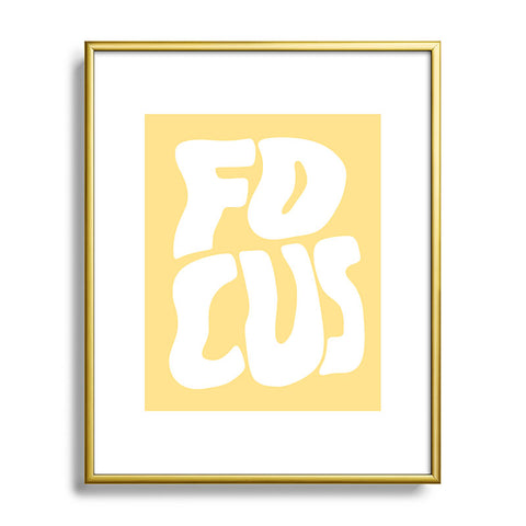 Phirst Focus yellow and white Metal Framed Art Print