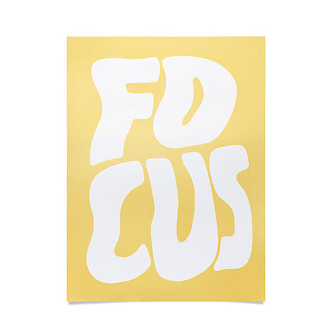 Phirst Focus yellow and white Poster