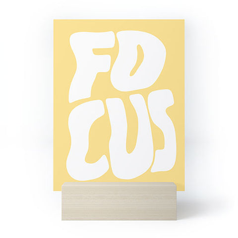 Phirst Focus yellow and white Mini Art Print
