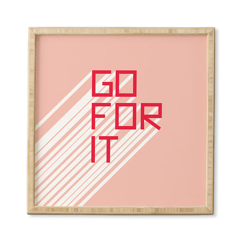 Phirst Go For It Pink Framed Wall Art
