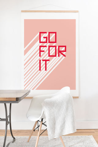 Phirst Go For It Pink Art Print And Hanger