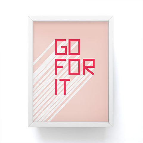 Phirst Go For It Pink Framed Mini Art Print
