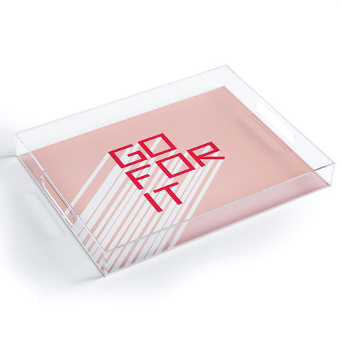 Phirst Go For It Pink Acrylic Tray