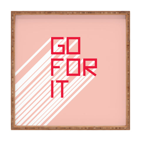 Phirst Go For It Pink Square Tray