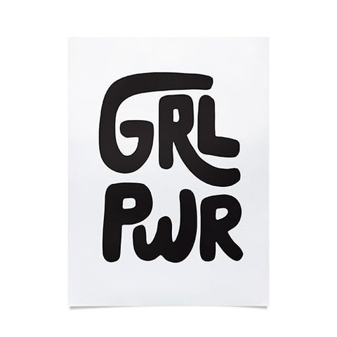 Phirst GRL PWR Black and White Poster