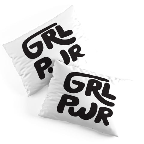 Phirst GRL PWR Black and White Pillow Shams