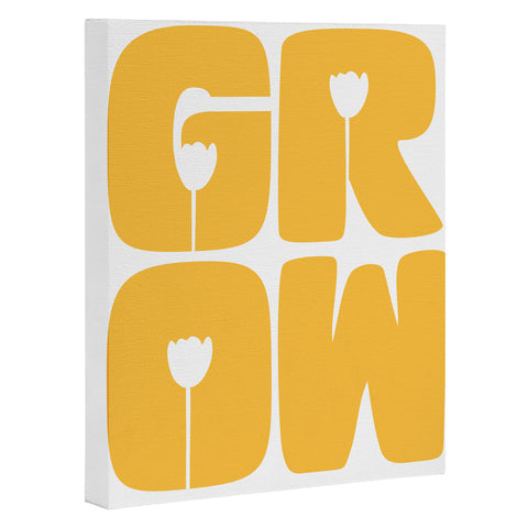 Phirst Grow Typography Art Canvas