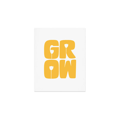 Phirst Grow Typography Art Print