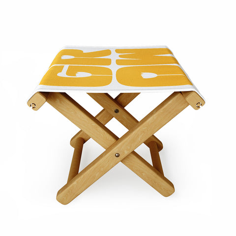 Phirst Grow Typography Folding Stool