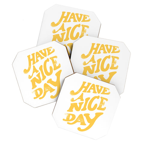 Phirst Have a peachy nice day Coaster Set