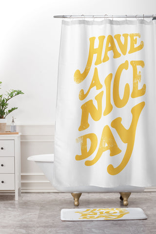 Phirst Have a peachy nice day Shower Curtain And Mat